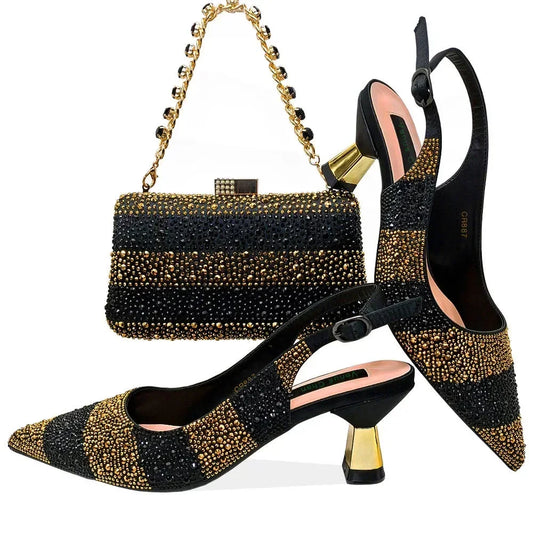 High Heels Sandal With Bag