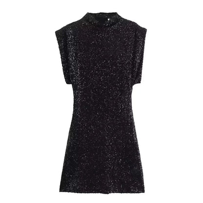 Paillette Silver Party Dress