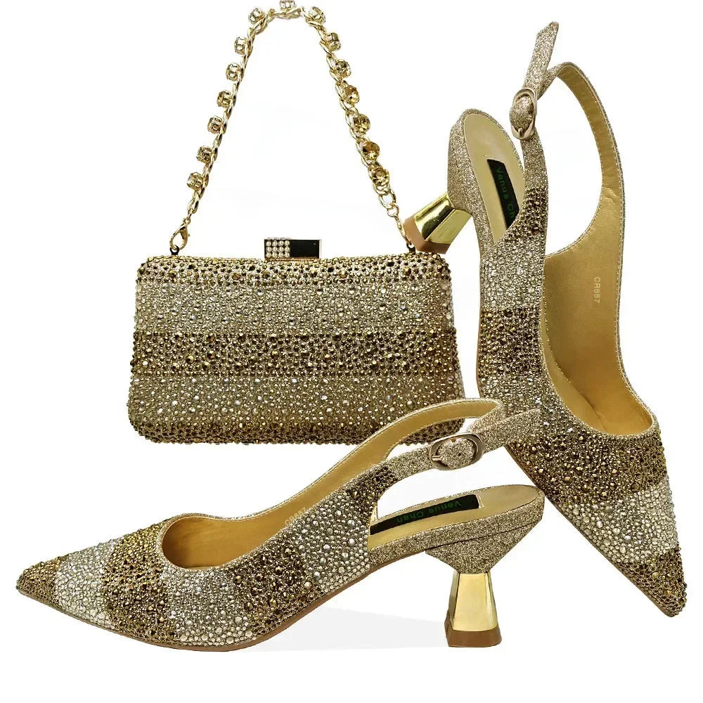 High Heels Sandal With Bag