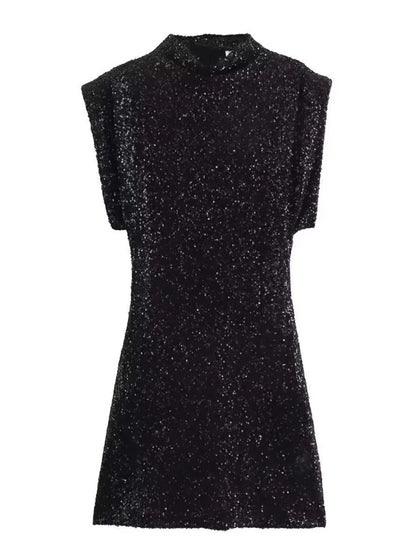 Paillette Silver Party Dress