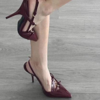 Buckle Skinny Heel Sandals