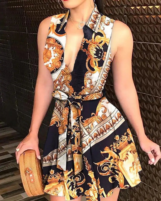 neck Short Mini Dresses